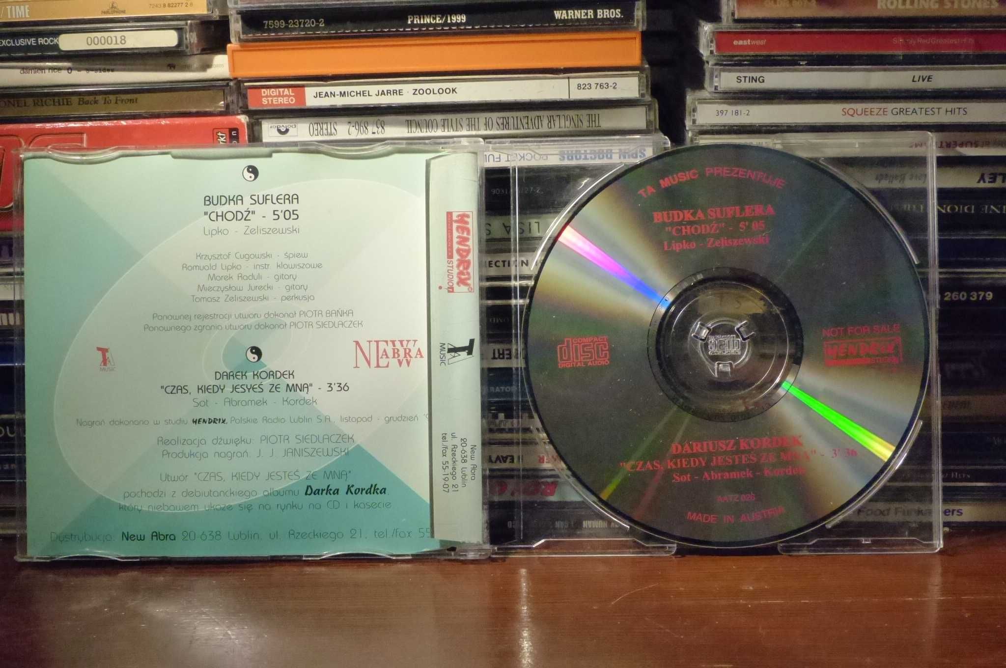 CD Budka Suflera - Chodź / Darek Kordek - Czas... 1995 Singiel Promo