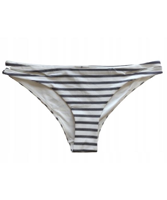 Nowe H&M majtki kąpielowe, na basen, figi bikini r 36-42 biało czarny