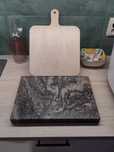 Kamień granit do pizzy +łopatka, 40x30cm, gruby 3 cm