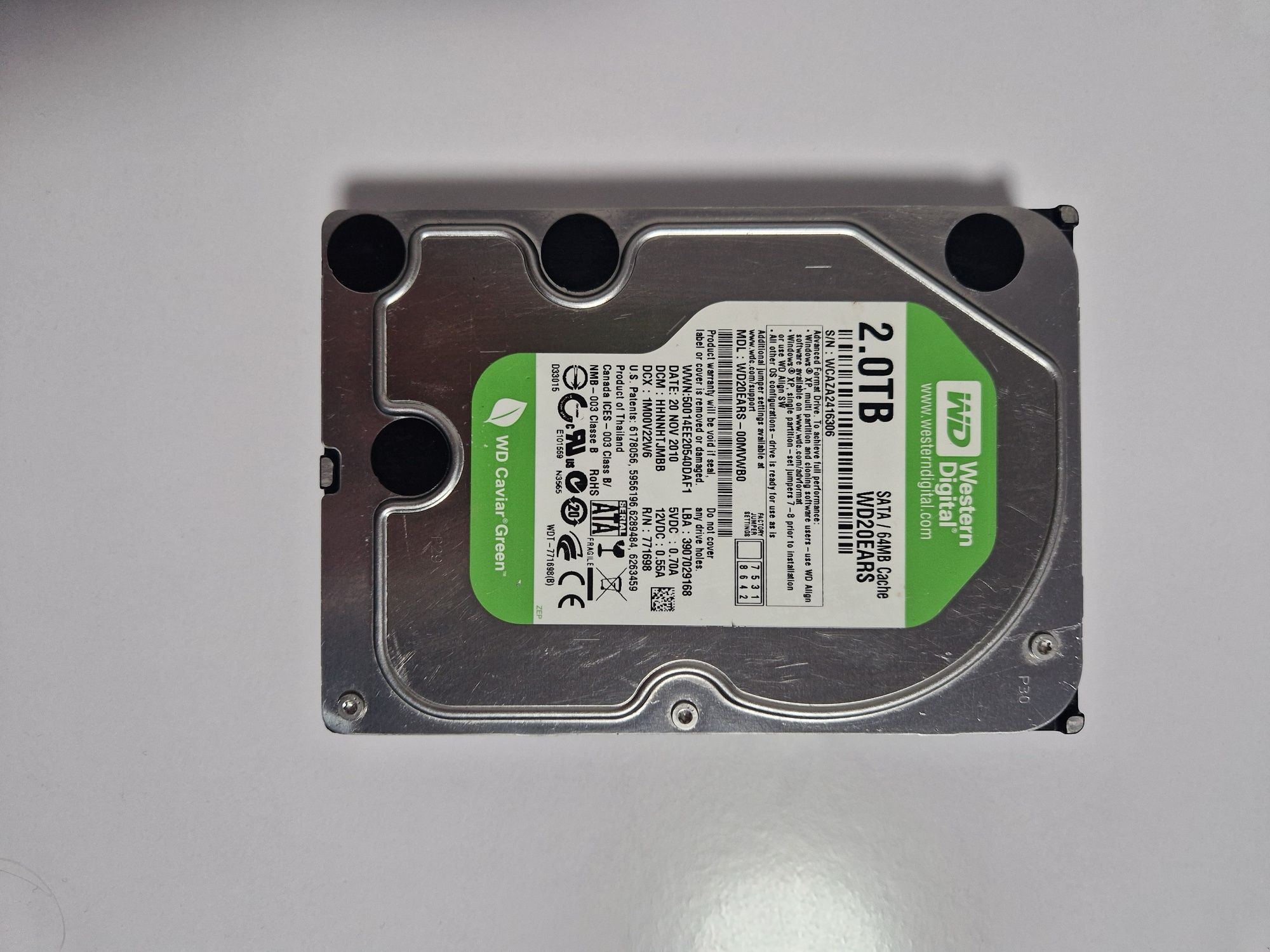 Жорсткий диск Western Digital 3.5 green 2TB