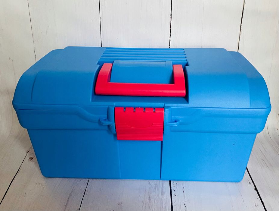 Skrzynka na szczotki dla KONIA KONI premium mała - niebiesko-różowa