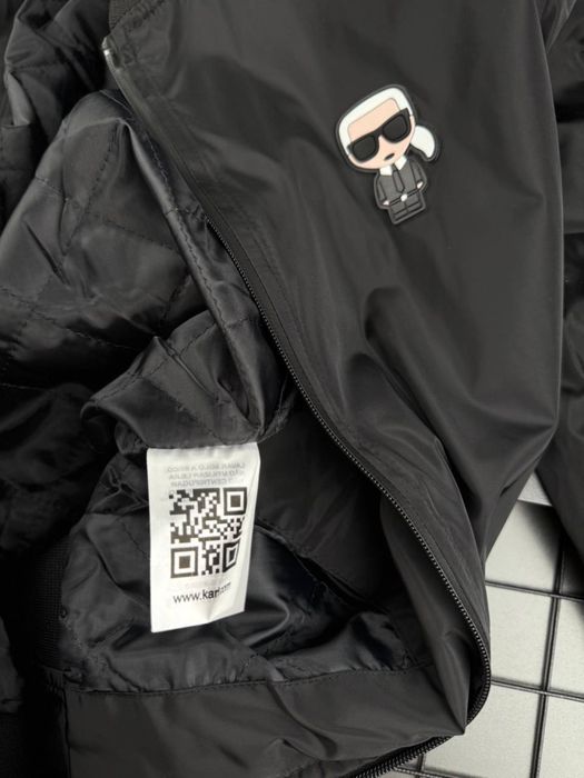 Куртка бомбер Karl Lagerfeld чорна чоловіча куртка карл лагерфельд