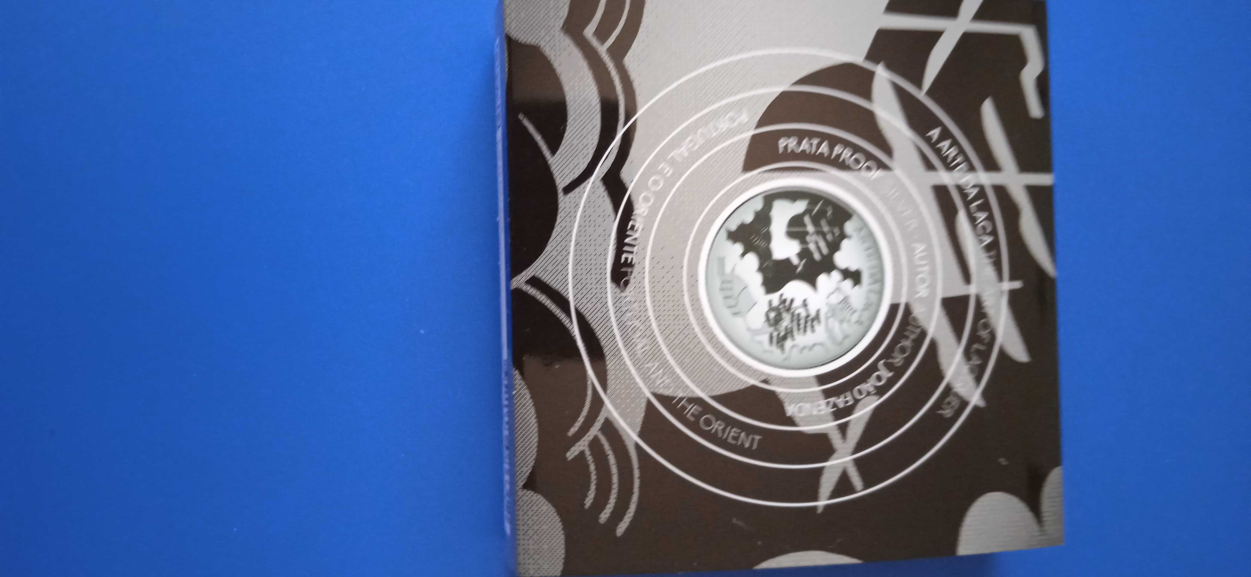 2 Moedas 5 € Prata Proof: Cavalo Marinho e Arte da Laca