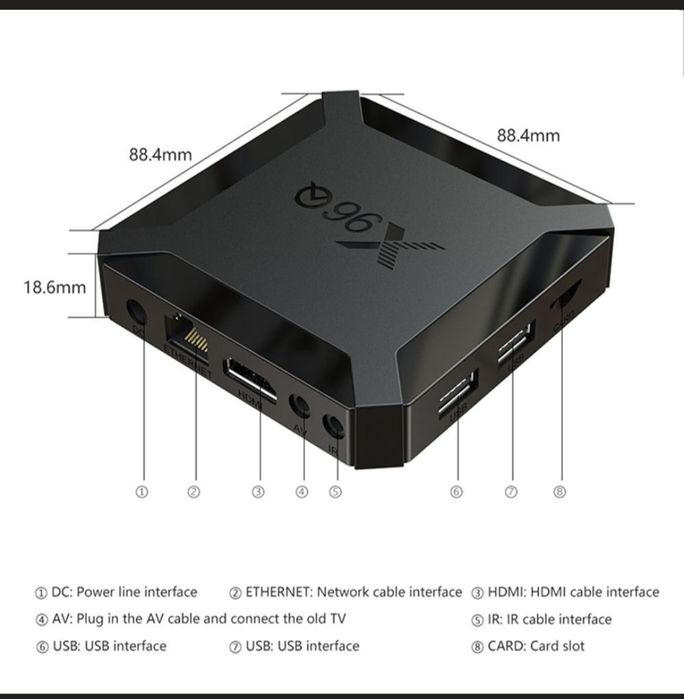 Комплект Смарт ТВ-приставка X96Q 2
