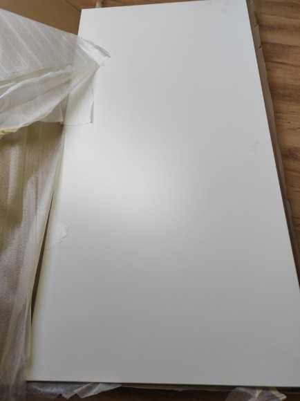 Blat laminowany biały 160 x 80 cm do biurka, stołu, stolika
