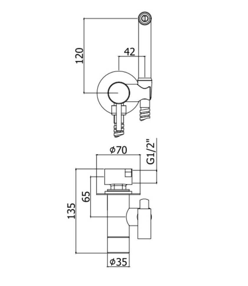 PAFFONI ZDUP110CR ZDUP110NO ZDUP110BO гігієнічний душ біде