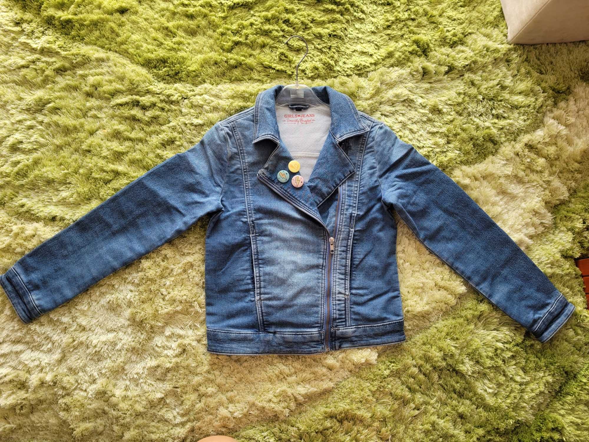 Kurtka dżinsowa, jeansowa dla dziewczynki rozmiar 146