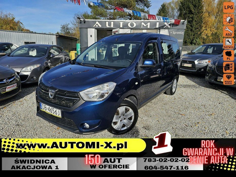 Dacia Dokker 1,6/102KM LPG!Salon Pl ,Klima,Hak 5 os ! GWARANCJA/ZAMIANA-automi-x.pl
