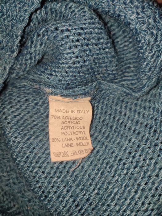 Uroczy sweterek sweter krój nietoperz z dodatkiem wełny S