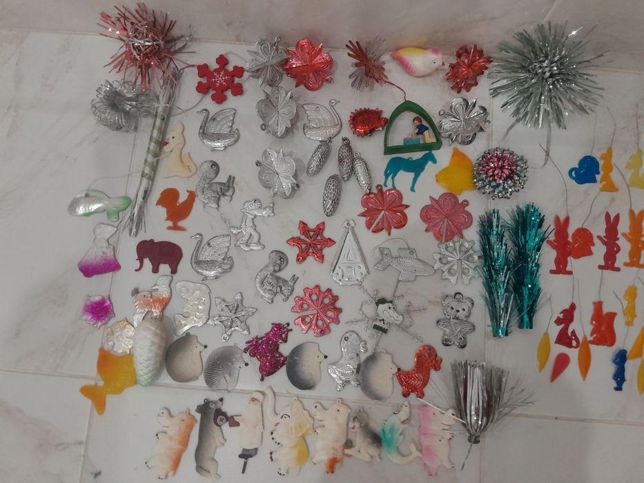 Бусы на елку Стеклярус Елочные игрушки СССР  новорічні іграшки