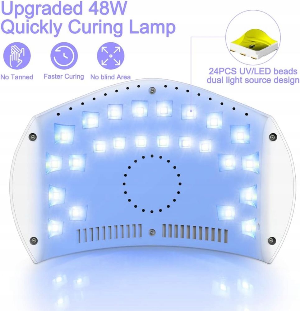 Lampa LED+UV NAILGIRLS SUN X 12 PRO 48 W biały