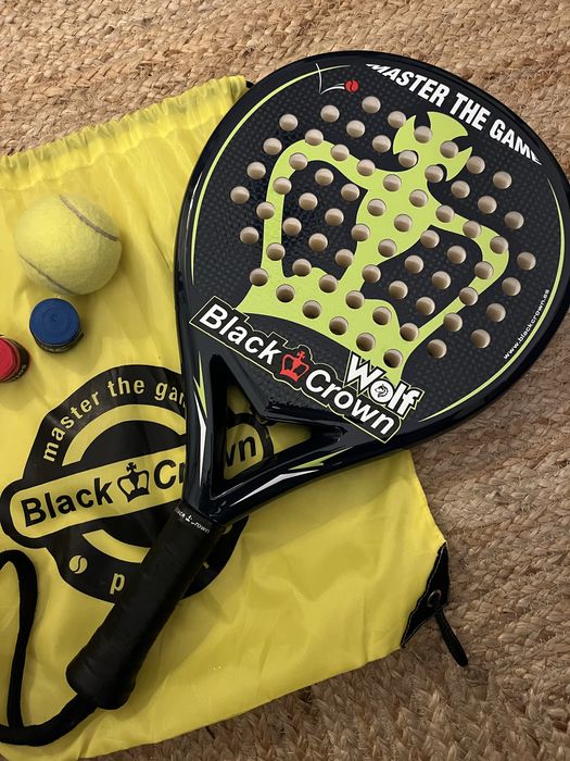 Vendo raquete padle black crown wolf