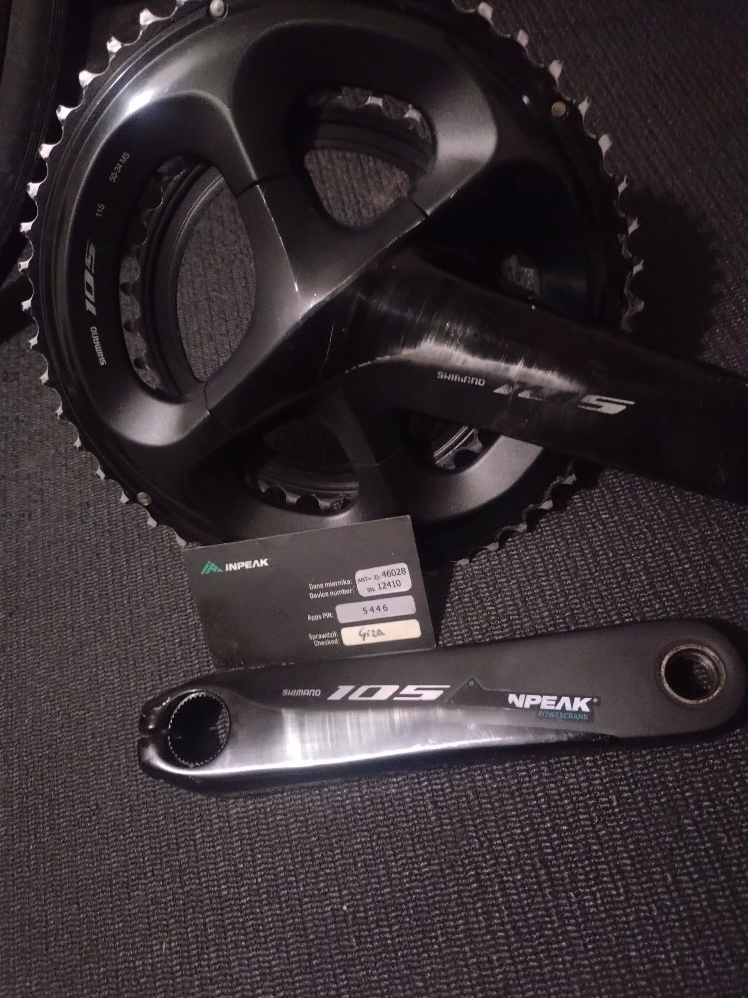 Korba z pomiarem mocy inpeak Shimano 105 165 mm pomiar ramię rowerowa
