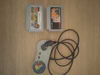 2 jogos Nintendo antigos e comando