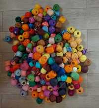 Bardzo duży zestaw kolorowych kordonków kordonki nici  mix kolorów