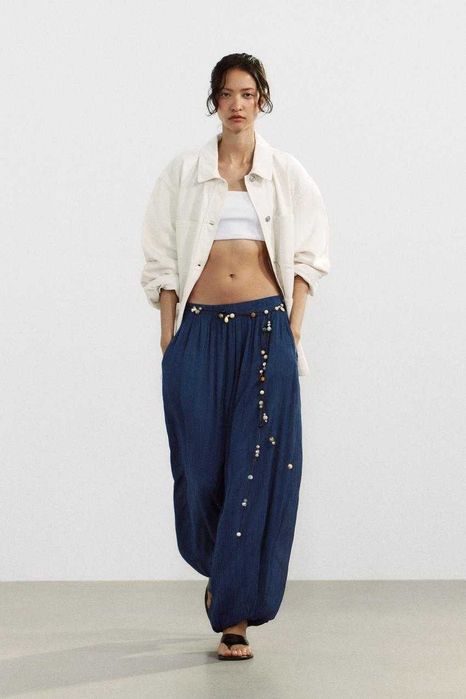 Штаны шаровары zara 38-40 M-L