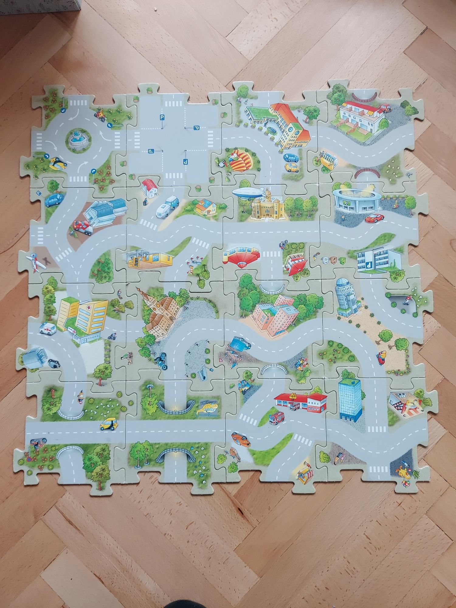 Plansza dla samochodów puzzle Układanka