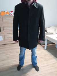 Męski krótki płaszcz zimowy, rozmiar 46, Wiliński, kaszmir i wełna