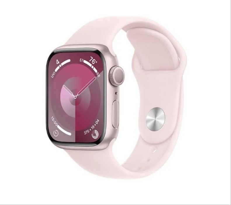 Apple Watch 9 41 mm GPS Różowy kondycja bateri 100 %