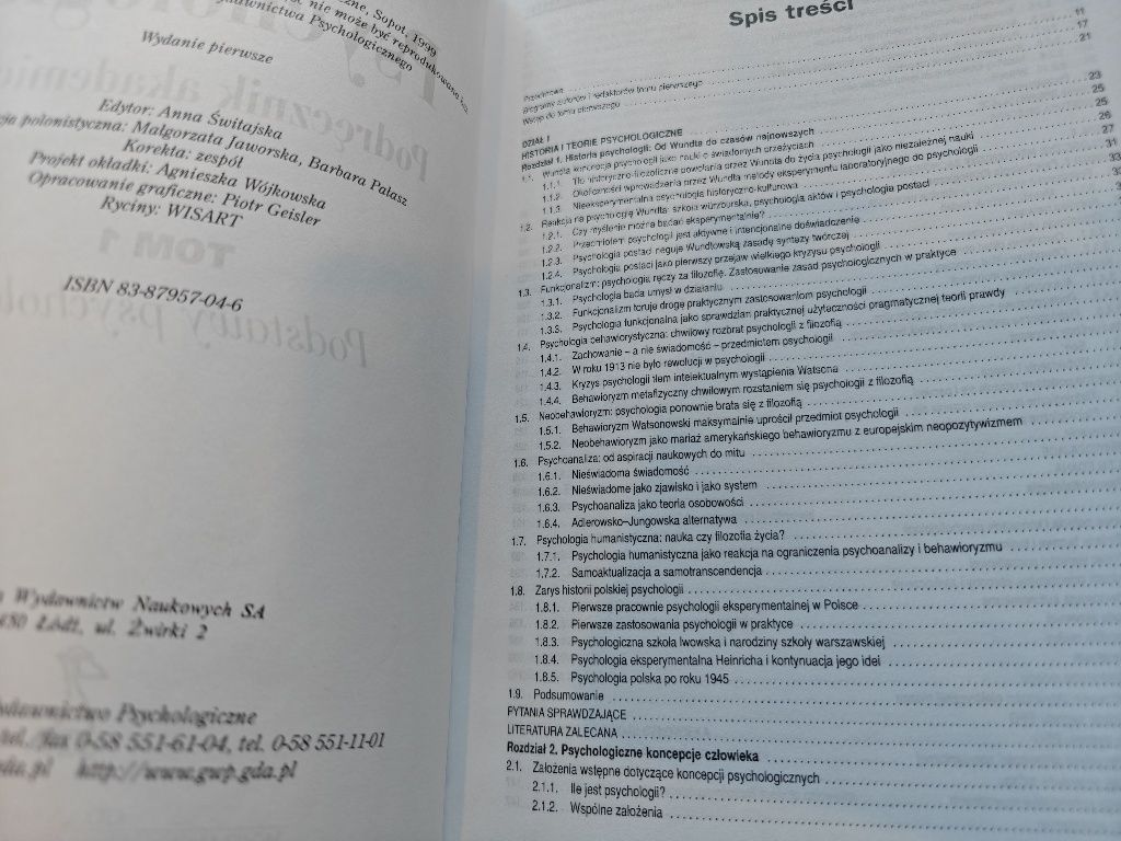 Jan Strelau PSYCHOLOGIA tom 1 Podręcznik akademicki 2003 rok