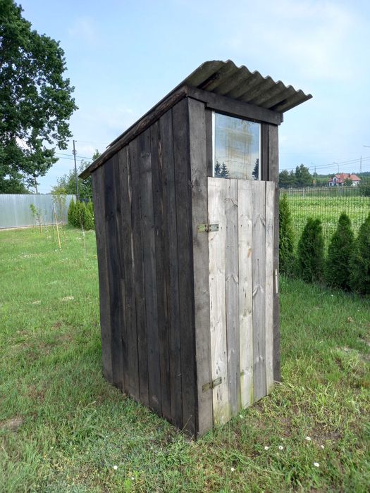 Toaleta przenośna drewniana WC Wychodek kibel na budowę