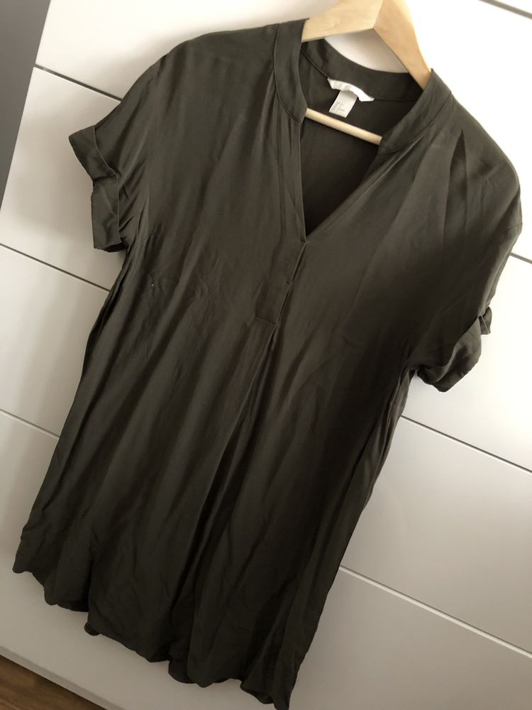 Khaki sukienka basic H&M