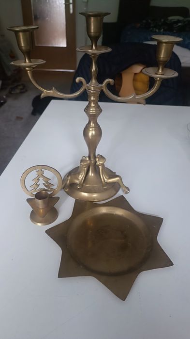 Подсвечник на 3 свечи+ декор