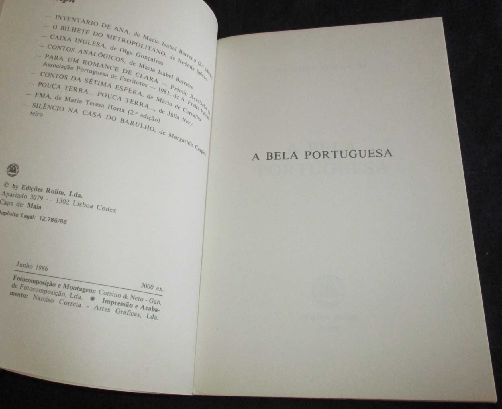Livro A Bela Portuguesa Agustina Bessa-Luís