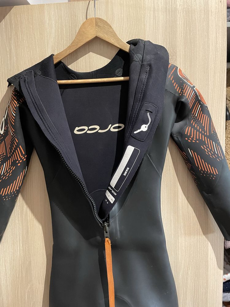 Fato de neopreno Orca S7 Full sleeve preto laranja