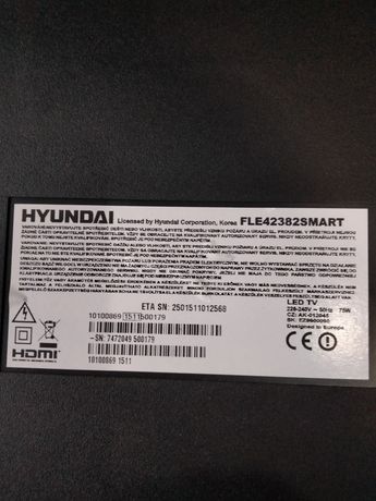 Продам плати до телевізора Hyundai fle42382 smart