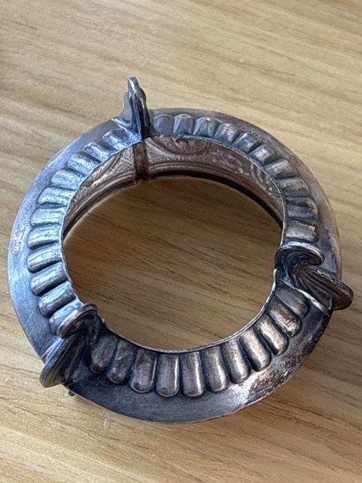 Stara posrebrzana ZSRR JUMMET solniczka z łżeczką - dwie sztuki!