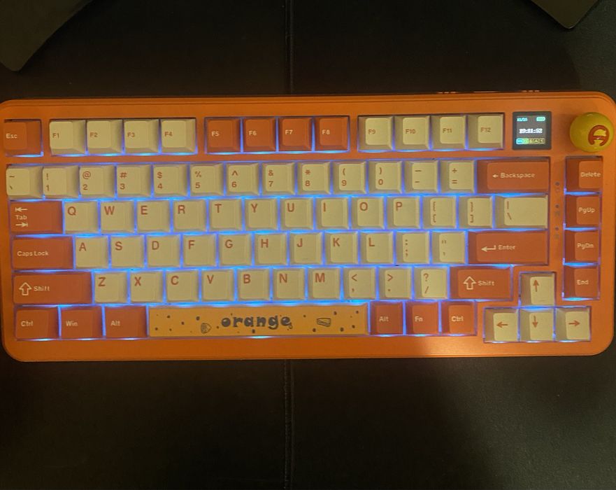 Клавиатура ajazz AK820 MAX PLUS White-Orange