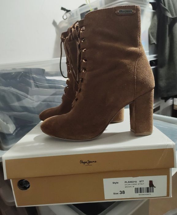 botki skóra naturalna zamsz Pepe Jeans 37,5-38