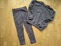 Bluza + spodnie komplet dresowy dziewczęcy H&M 128