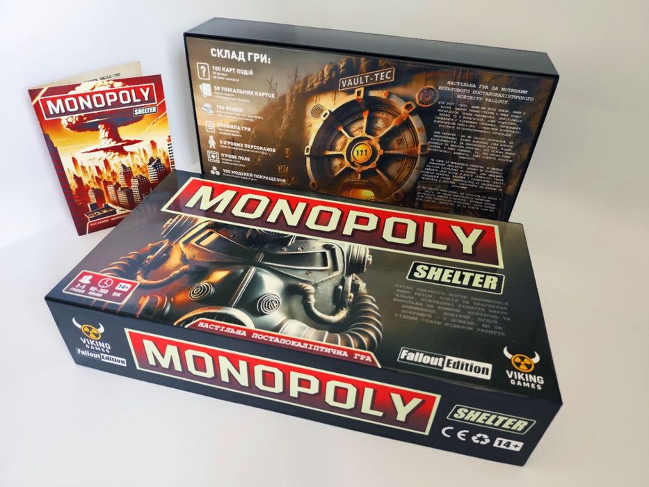 Настолка настольная игра Fallout Monopoly Shelter
