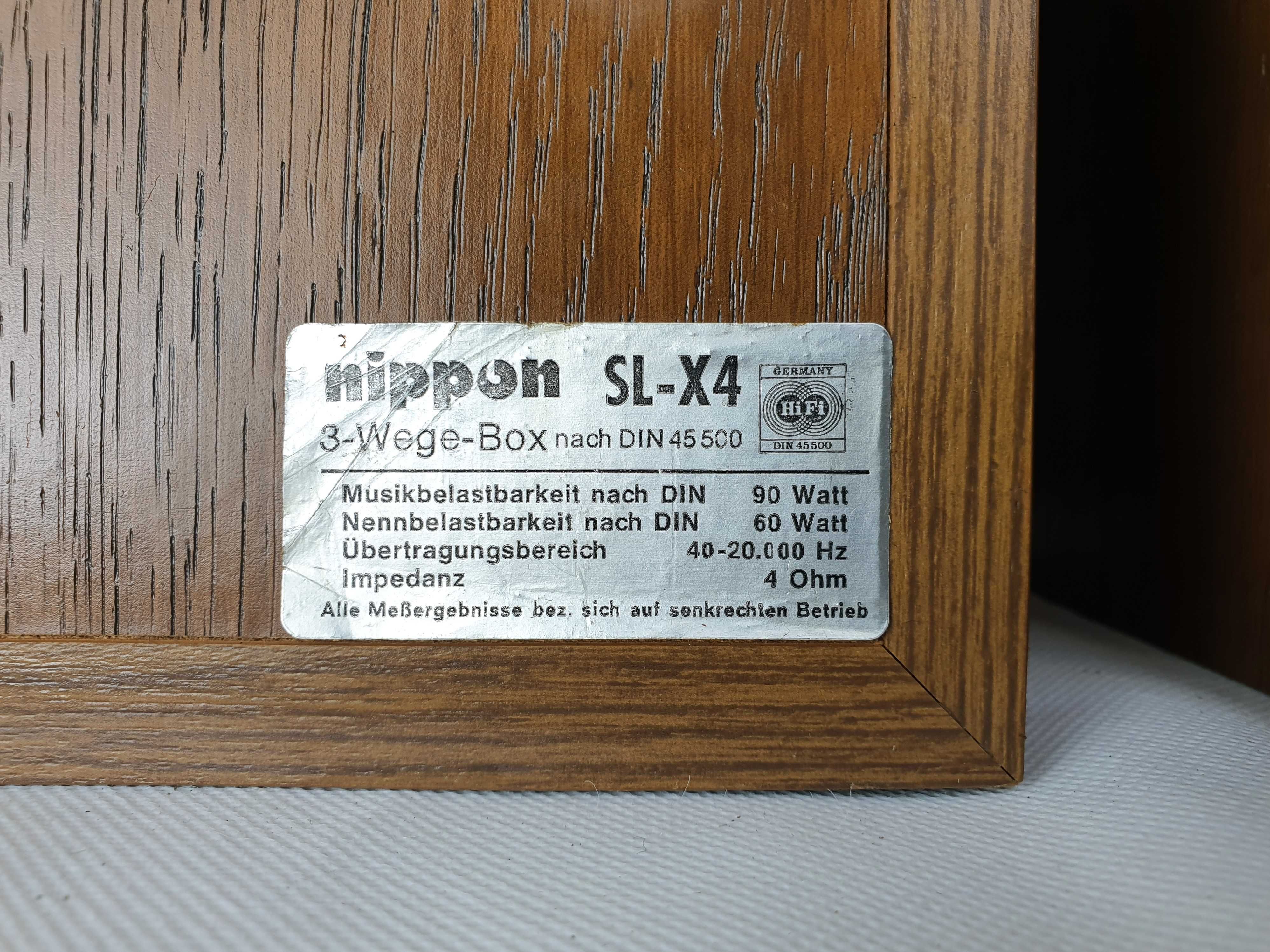 Nippon SL-X4 Kolumny Monitory Vintage Din 45500 Japan Hi-Fi