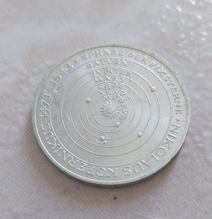 Moeda antiga alemã 5 marcos em prata