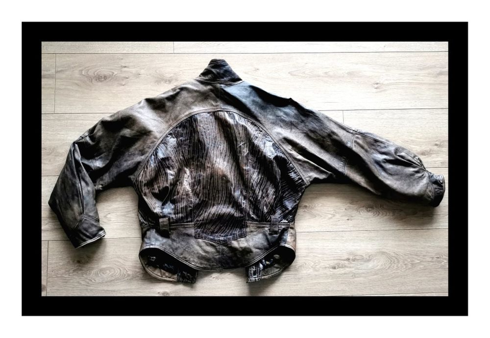 Włoska skórzana kurtka vintage Vera Pelle (XS/S) #nietoperz #brązowa