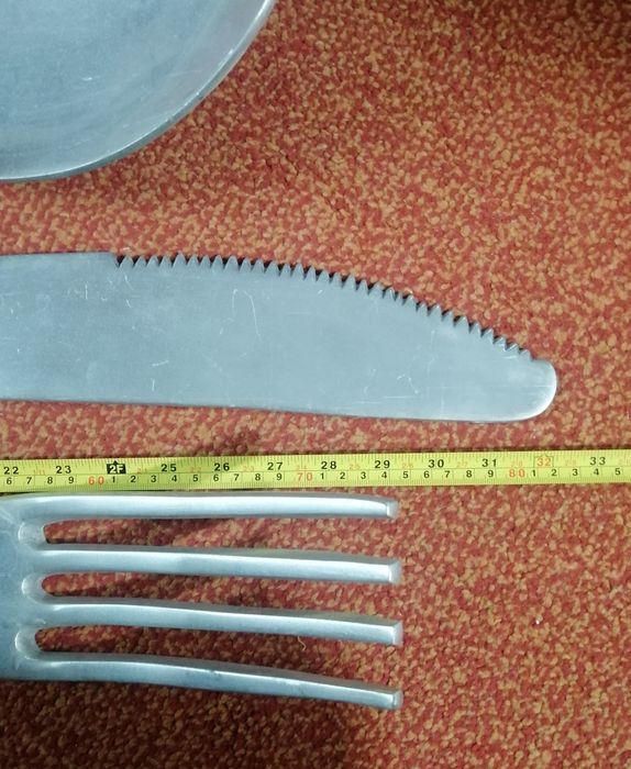 Conjunto 3 talheres XXXL em alumínio para decoração e colocação parede
