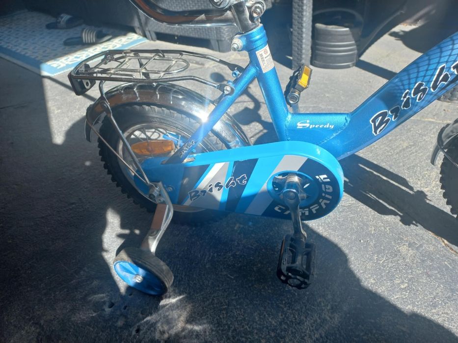 Rower BMX dziecięcy +boczne kółka koszyk bagażnik pchacz i lusterko