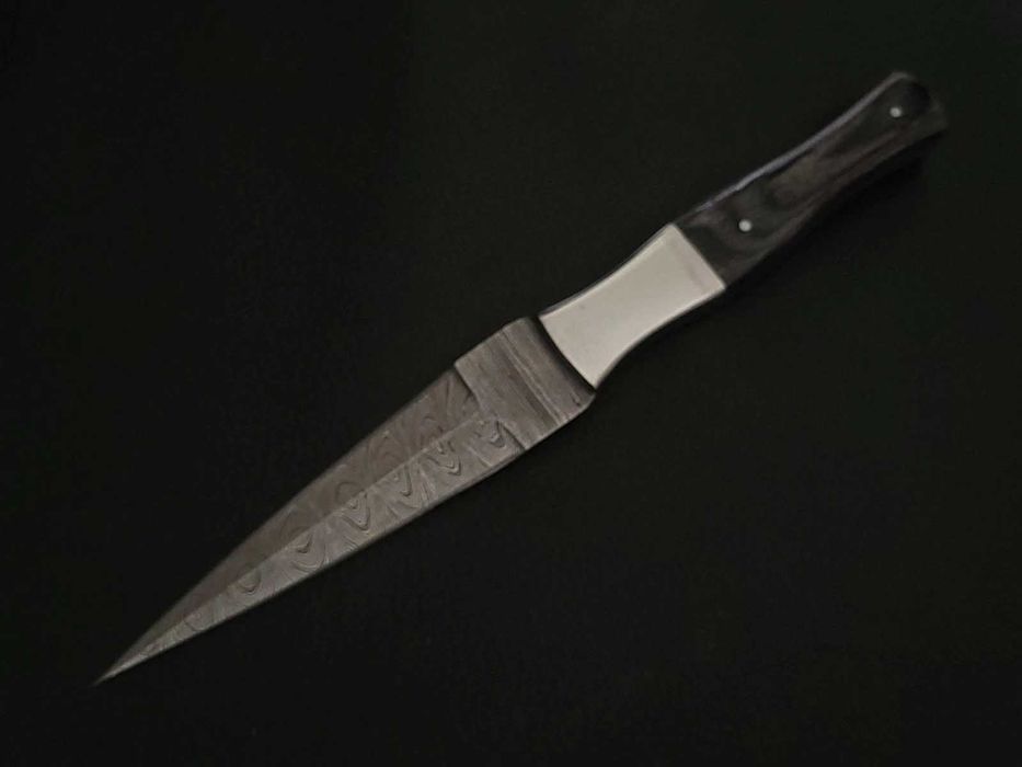 damast sztylet NÓŻ myśliwski 22cm wykonany ręcznie stal damasceńska