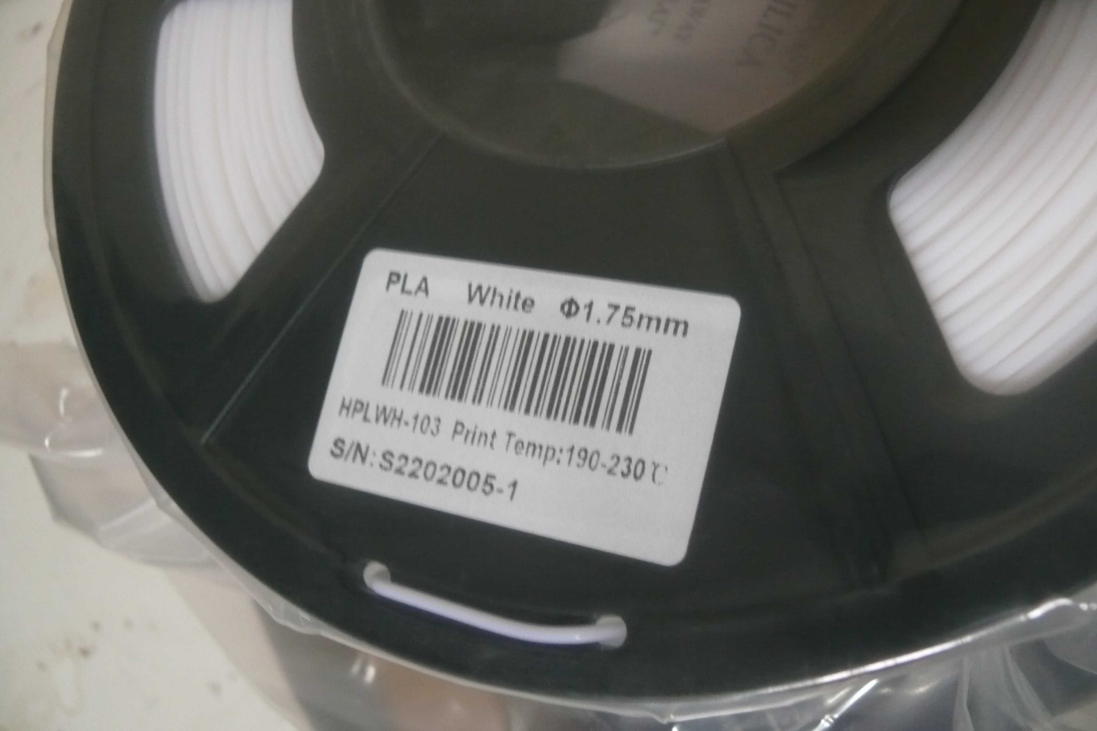 carretel fio pla branco  impressão 3d