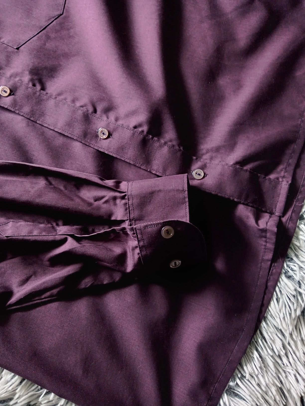 Koszula męska Prince 39 170 fiolet śliwka węgierka