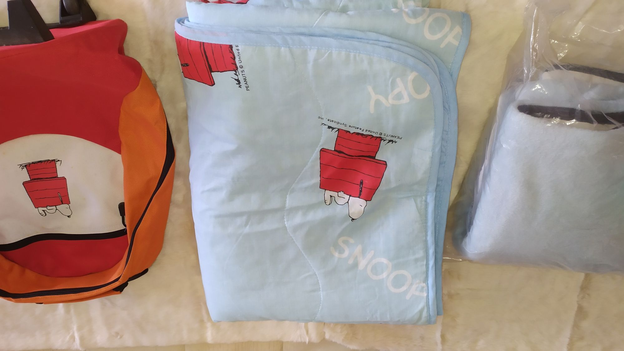Conjunto Snoopy edredom+ mochila + saco cama NOVOS + OFERTA ENVIO