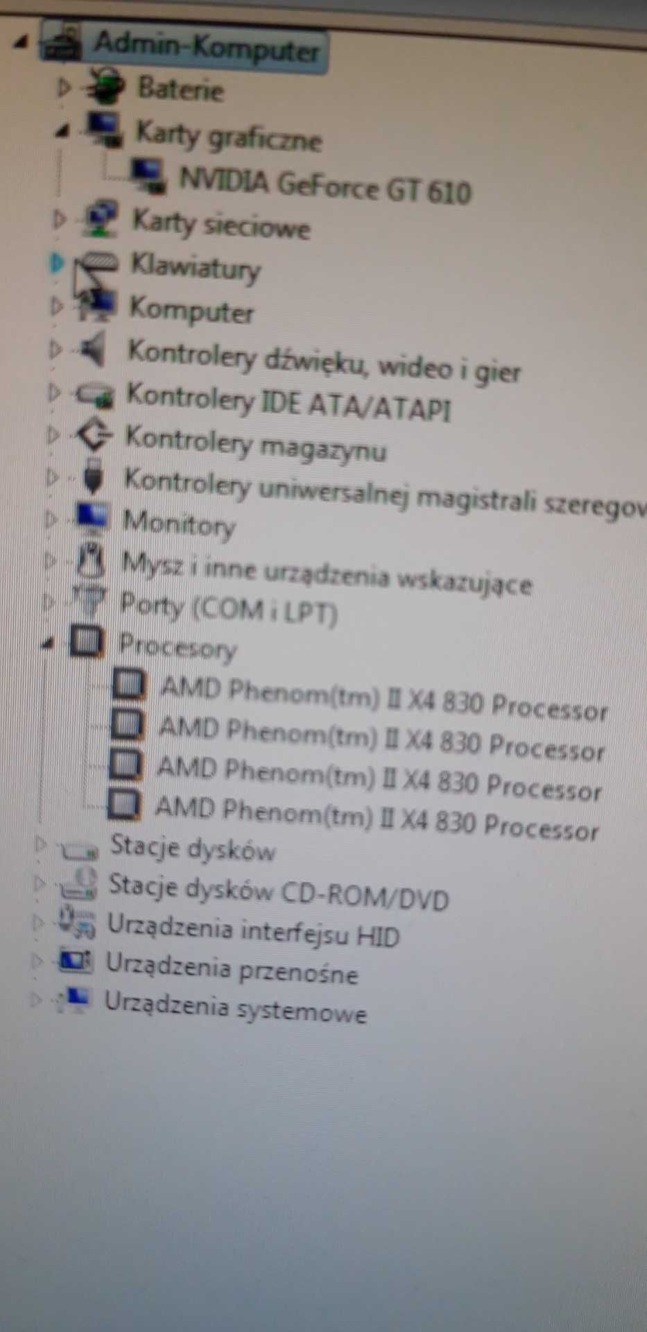 Komputer Czterordzeniowy Phenom II X4 830 4X2,8GHz