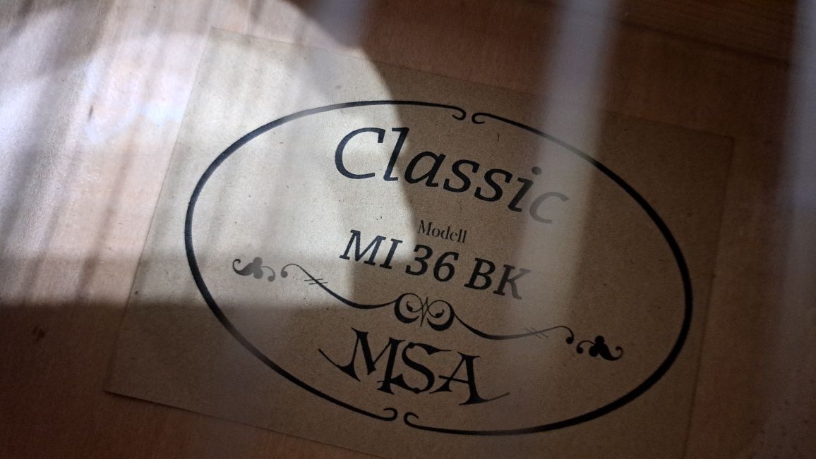 Дитяча класична гітара MSA Classic MI36 BK (розмір 3/4, дивись стан)