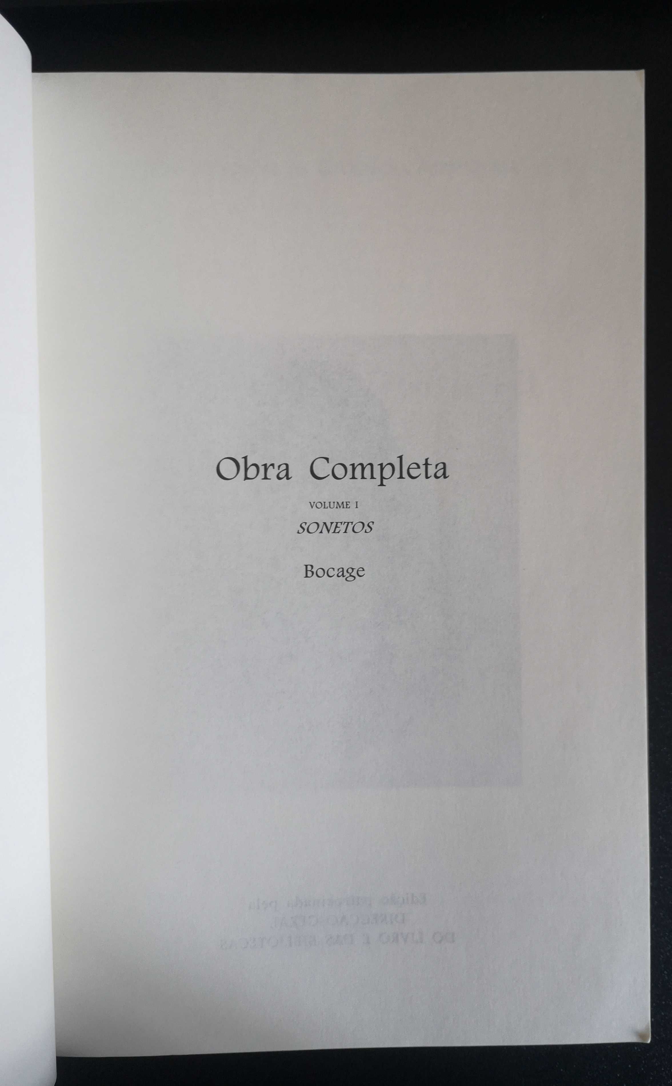 "Obra Completa - Volume I - Sonetos" de Bocage