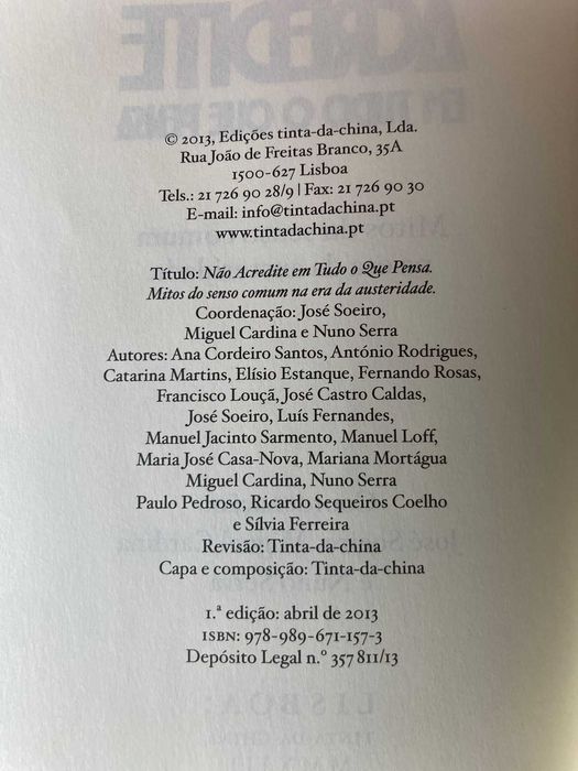 Não Acredite em Tudo o que Pensa