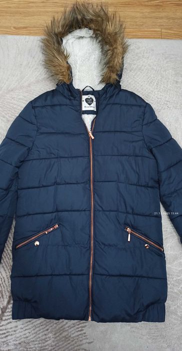Kurtka zimowa ocieplana 164 dla, dziewczynki