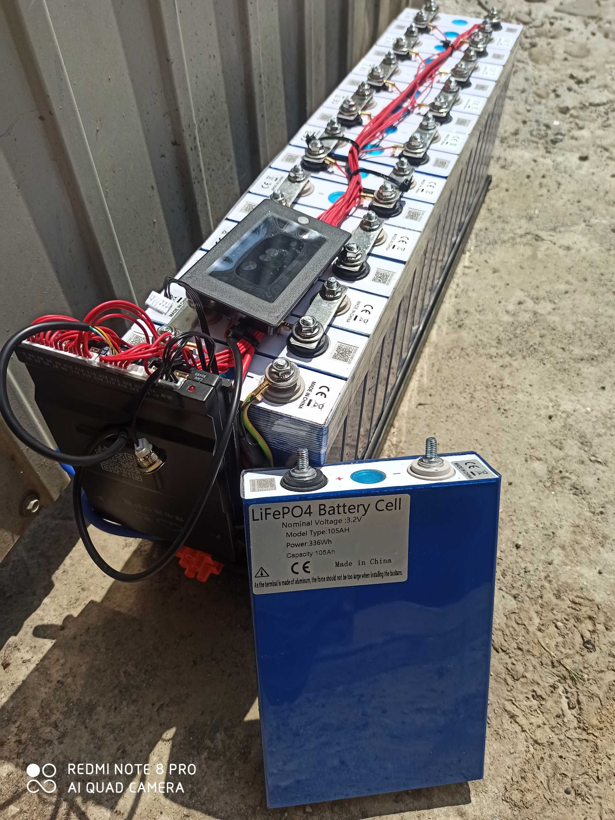 Magazyn Energii 48V Ogniwa LiFePo4 16x105Ah, BMS Wyświetlacz